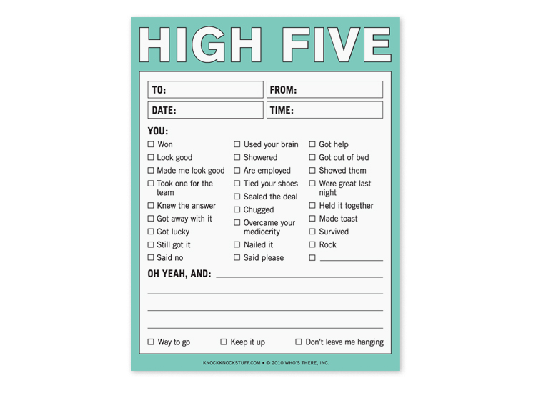 Nifty Notes 12078 HighFive Flat Nifty Notes