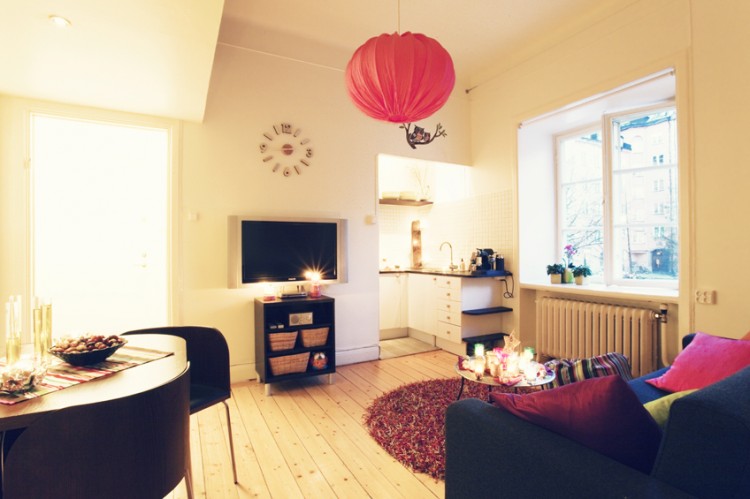 1224 750x499 Small apartment in Stockholm, Sweden