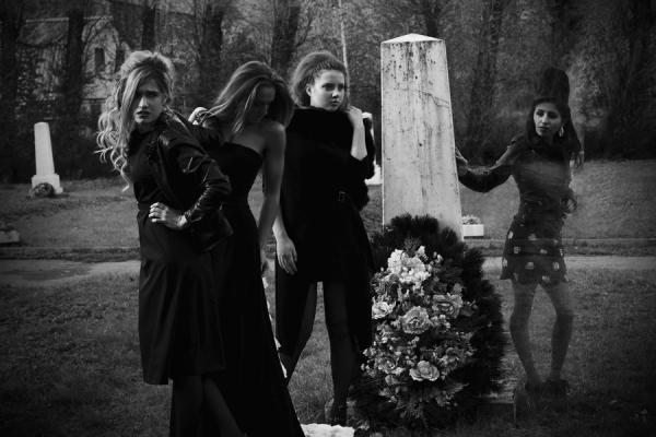 Black and white project Funeral In a memory of Amy Winehouse by Russian