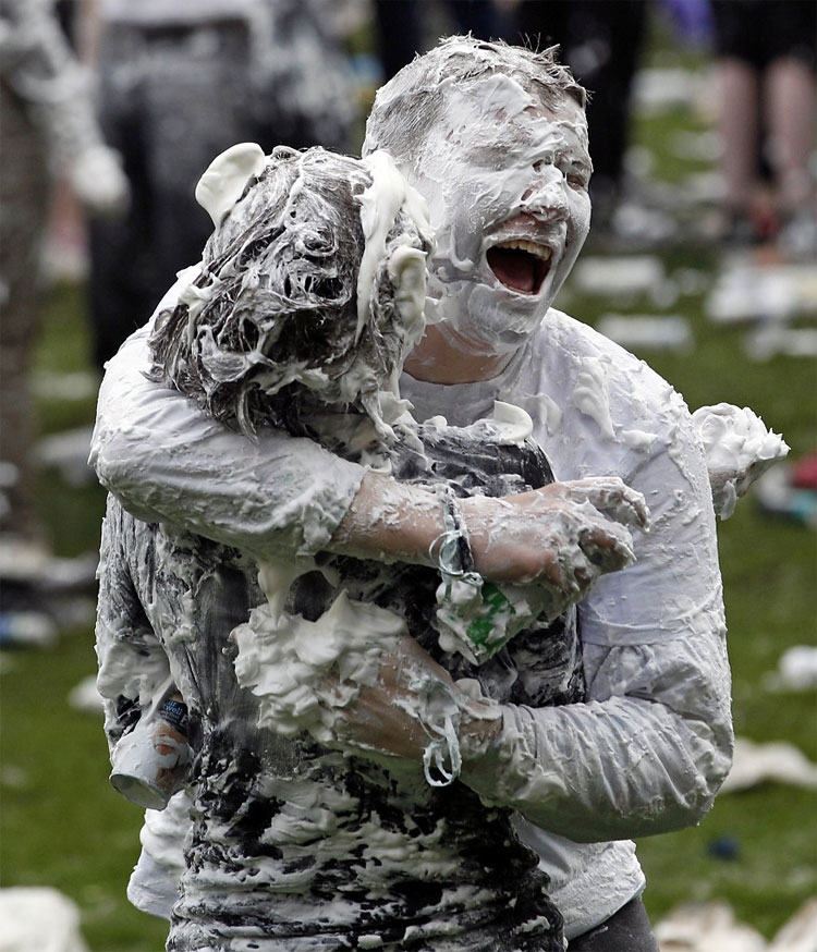 Fun with Foam: Scottish Co Eds Partake in Yearly Tradition 439 Fun with Foam: Scottish Co Eds Partake in Yearly Tradition