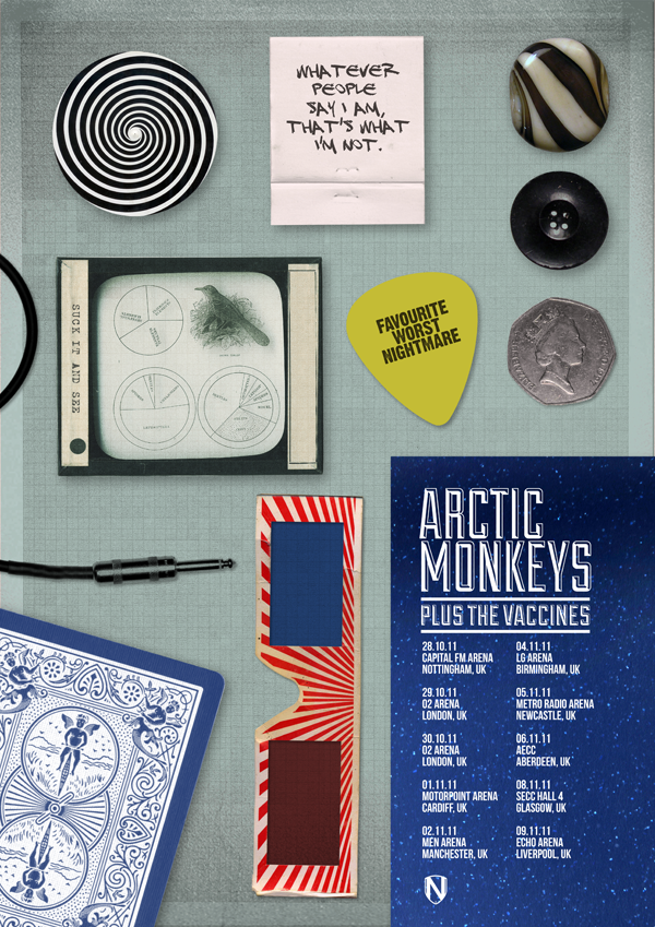 ARCTIC MONKEYS Arctic Monkeys Gig Poster by @needledesign