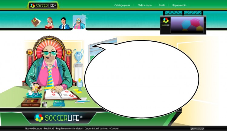 BossStanzaFumetto 750x434 SoccerLife, new soccer social game