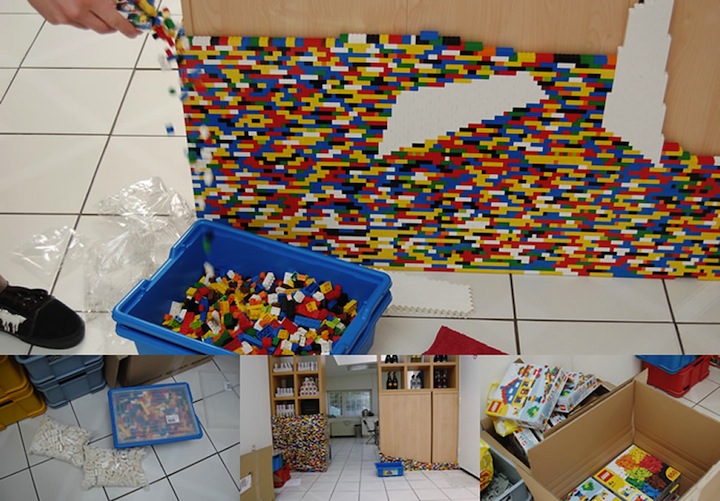 Impressive LEGO Wall Divider LegoWall4 Impressive LEGO Wall Divider