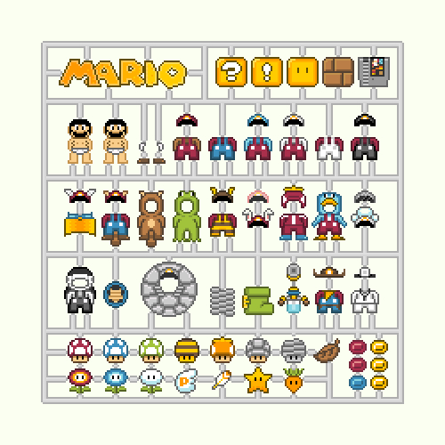 Les Kits dhabits 8Bit Nintendo Mario 8bit nintendo kit   Mario, Zelda & Samus