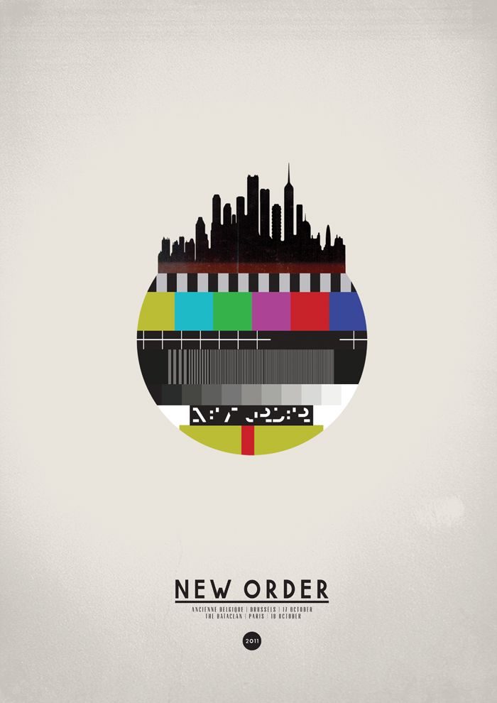 NEW ORDER CITYTESTCARD NEW ORDER PRINT by @needledesign