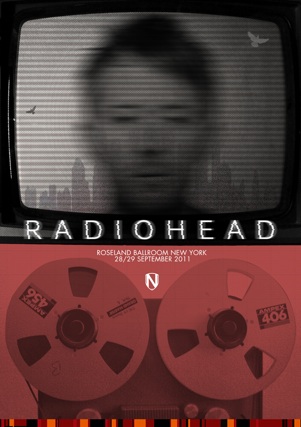 RADIOHEAD PRINT RADIOHEAD PRINT BY @NEEDLEDESIGN