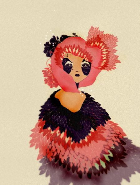 cristian grossi indie illustration dramatic flower fashion Cristian Grossi   The dramatic Saga