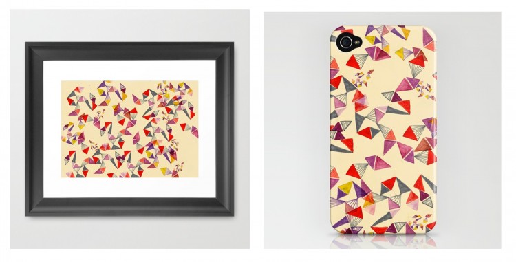geometric shapes illustration 750x381 Illustrated prints by vasare nar 