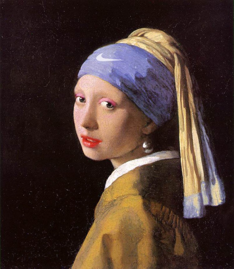 girlpearlearing teen copy1 750x863 Girl with a pearl earing just doing it! – Classic Artworks Revisited Series // by Luigi di Silvanni