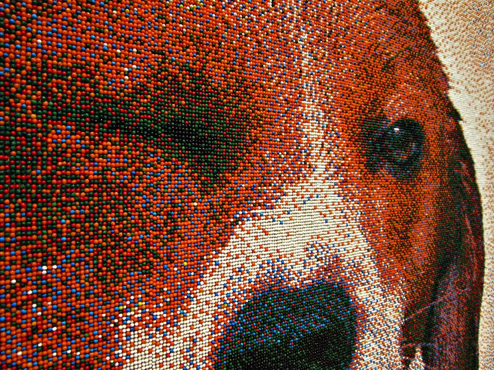 joelbrochu06 Pixelated Beagle Made of 221K Sprinkles