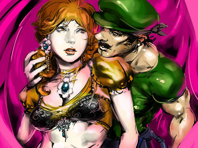mario brothers luigi daisy Nekoixa mario brothers illustrated