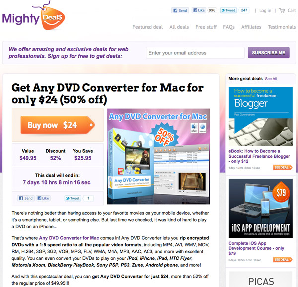 md14 pic on Design You Trust md14 Get Any DVD Converter for Mac for only $24 (50% off)