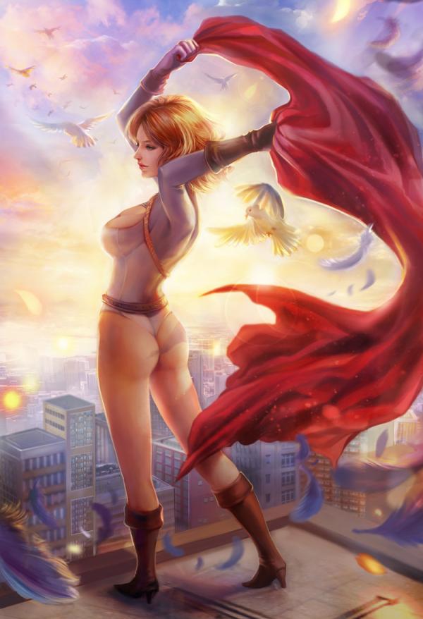 power girl600 878 Digital Art by Yang Fan