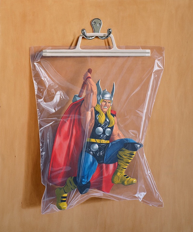  Photorealistic Trapped Superhero Paintings