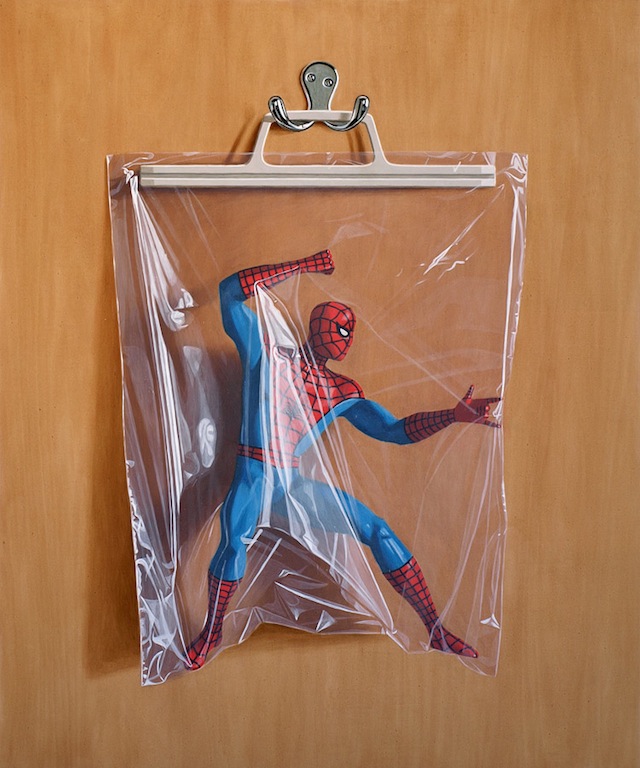  Photorealistic Trapped Superhero Paintings
