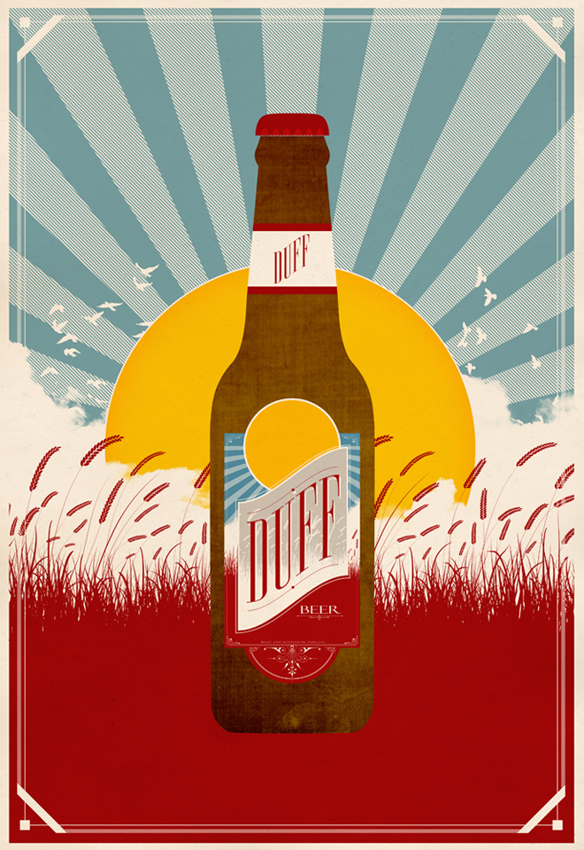 simpsons famous beverage justin van genderen pic on Design You Trust simpsons famous beverage justin van genderen iconic beverage poster