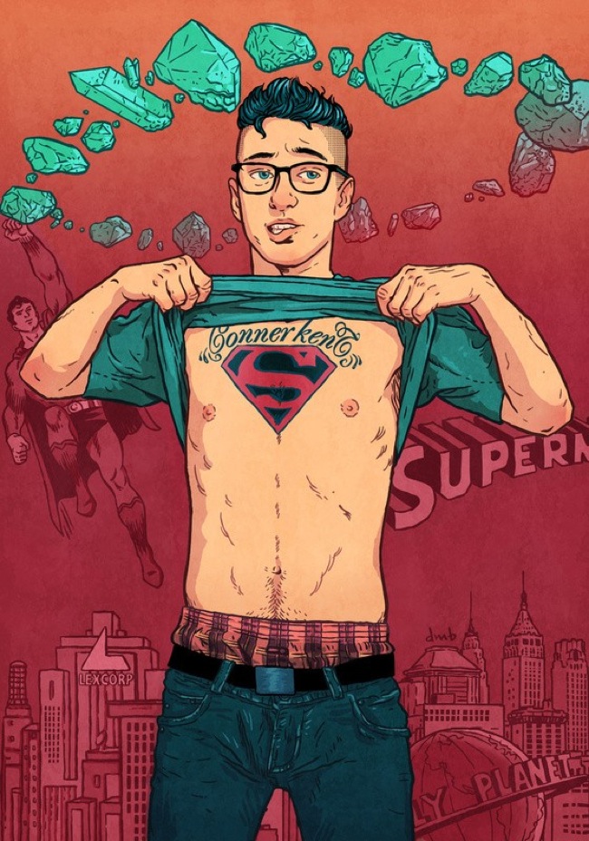 superhero hipster superman David M Buisan pic on Design You Trust superhero hipster superman David M Buisan superhero hipster