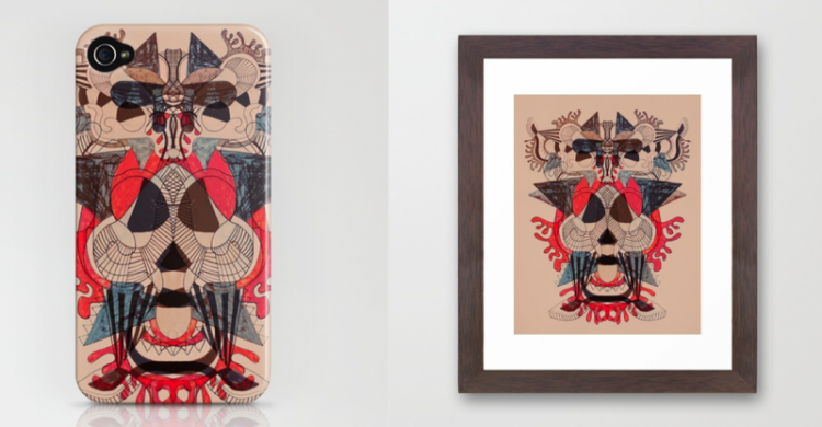 vasare nar illustration iphone case 750x390 Illustrated prints by vasare nar 