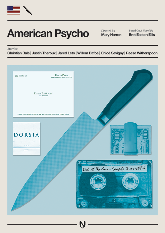 AMERICAN PSYCHO pic on Design You Trust AMERICAN PSYCHO American Psycho Print by @needledesign