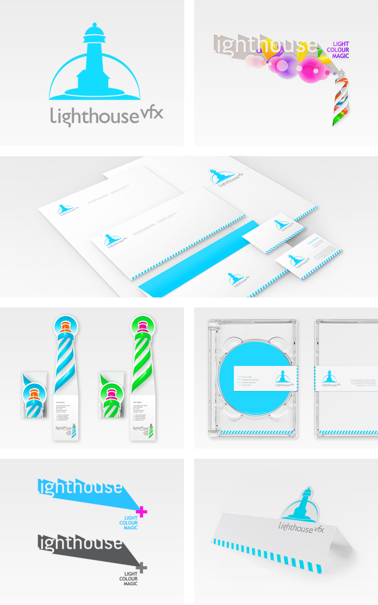 LHVFX Lighthouse VFX Brand Identity by Orgut Cayli