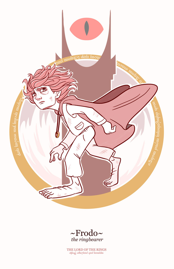 Lord of the rings Francisco Guerrero Frodo pic on Design You Trust Lord of the rings Francisco Guerrero Frodo Cartoon Lord of the Rings Heroes
