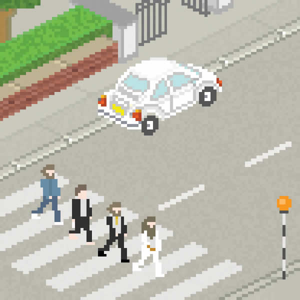 Pixels beatles PixelArt Tribute of Beatles
