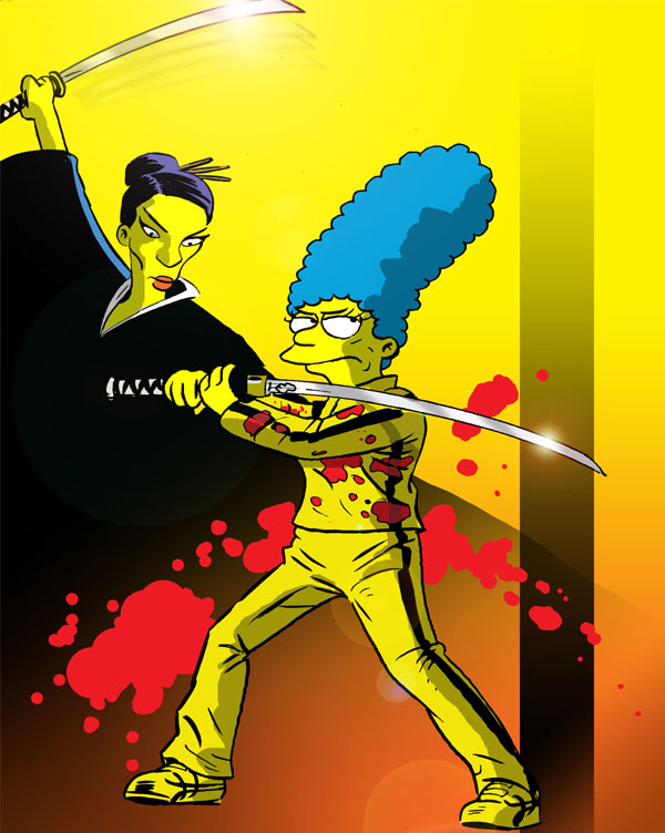 Simpsons Kill Bill Jason Fletcher pic on Design You Trust Simpsons Kill Bill Jason Fletcher Simpsonized Movies