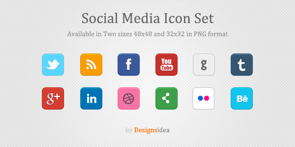 Social Media Icon set Social Media Icon Set by Designsidea