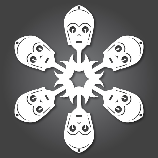 c3po star wars snowflakes star wars snowflakes