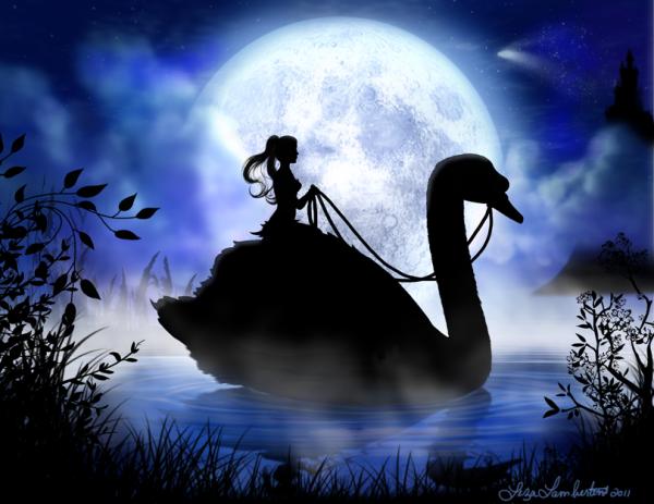 swan princess600 463 Fairy Art and Silhouette by Liza Lambertini