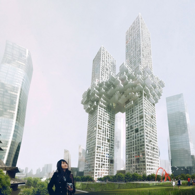 thecloud1 750x750 The Cloud: Luxury Towers That Evoke 9/11