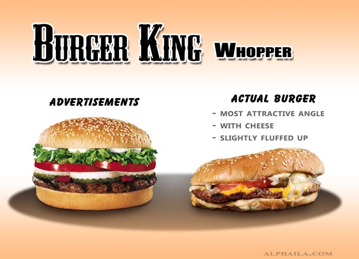 07 Burger King Whopper B1 Fast Food Advertising vs. Reality Full Series