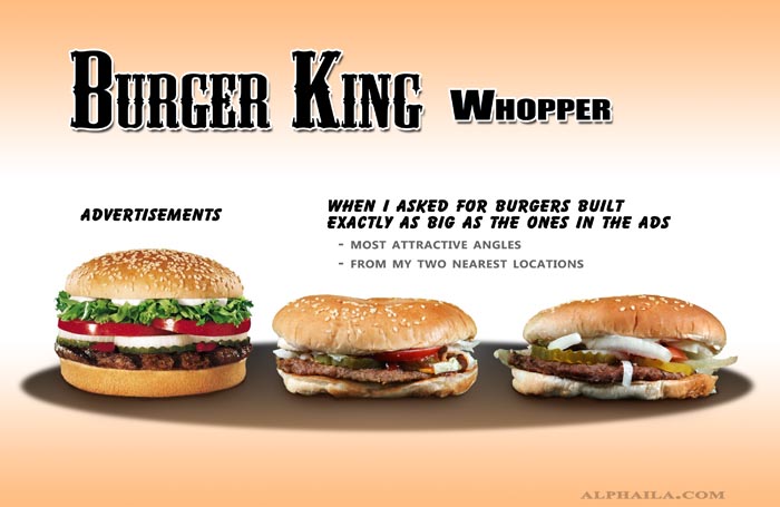 09 Burger King Whopper Ad Size1 Fast Food Advertising vs. Reality Full Series