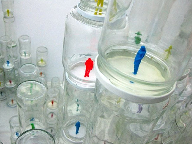 Cristina Barbero Glass Jar installation collabcubed Cristina Barbero