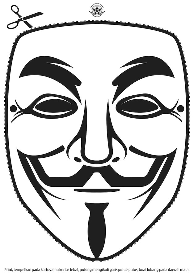 Masque V For Vendetta Become an Anonymous, made and wear the mask
