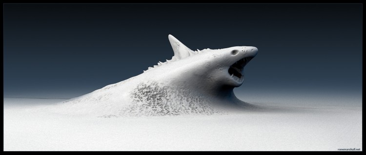 Sidewalk Shark by tonare 750x318 Decorative Works By Ronē Marshall 