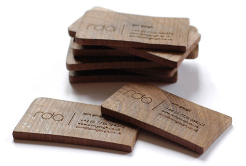 Wooden Business Card 2 20+ Business Cards with Unique Shapes and Materials