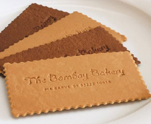 bombay bakery 20+ Business Cards with Unique Shapes and Materials