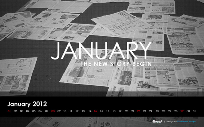 free wallpaper calendar january 2012 preview Desktop Wallpaper Calendar for January 2012 (Free!)
