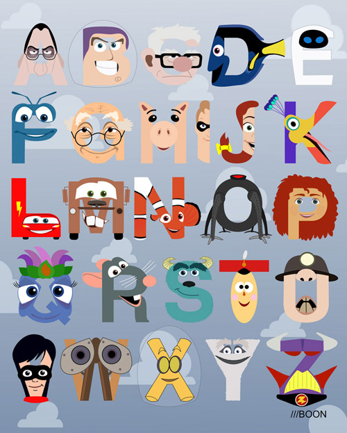 mike boon pixar Pixar Alphabet by Mike Boon