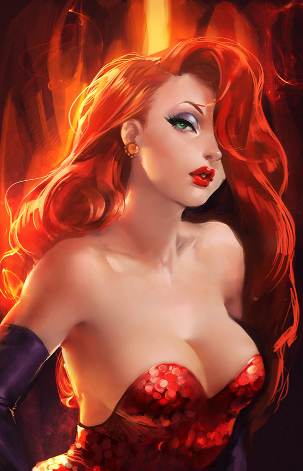 sexy jessica rabit fanart illustration 06 15 illustrations in tribute to the sexy Jessica Rabbit