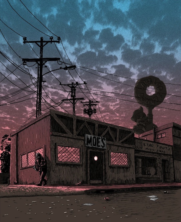 simpsonsmoes pic on Design You Trust simpsonsmoes Pop Culture Locations Turned Illustrations
