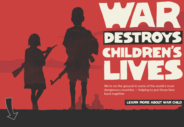 25 Glorious Charity and Non Profit Web Designs war child1 25 Glorious Charity and Non Profit Web Designs