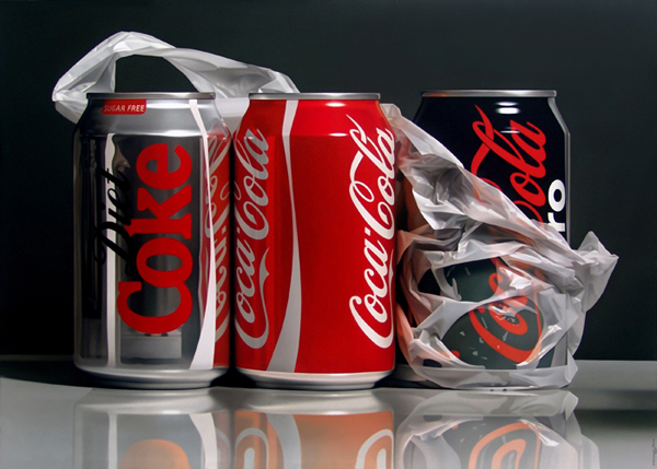 1  Very realistic Coca Cola oil painting