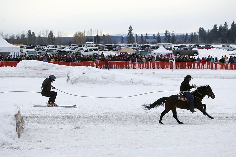 2012 World Skijoring Championship Montana: Pulled by Horses, Skiers Compete to Reach Finish Line 139 2012 World Skijoring Championship Montana: Pulled by Horses, Skiers Compete to Reach Finish Line