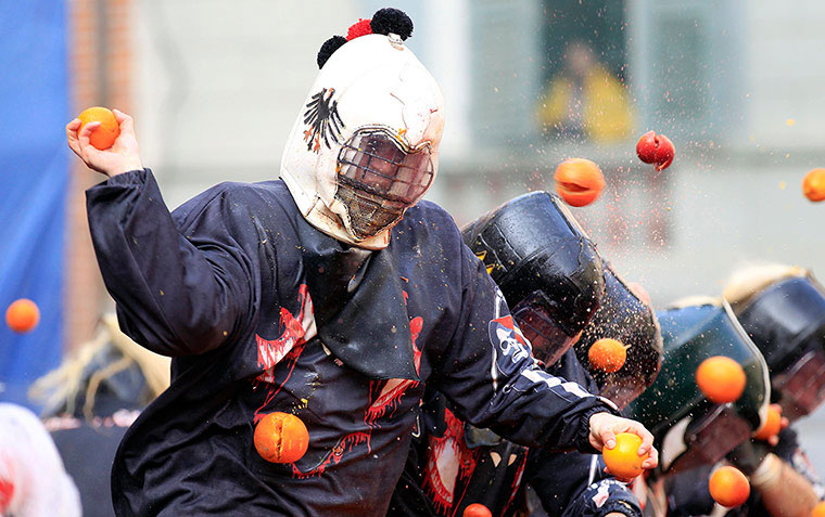 2125 Battle of the Oranges in North Italy