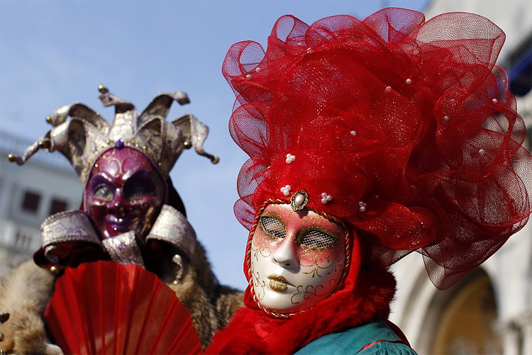 531 Venice Carnival 2012: Masked Revelers Are Back at St. Marks Square