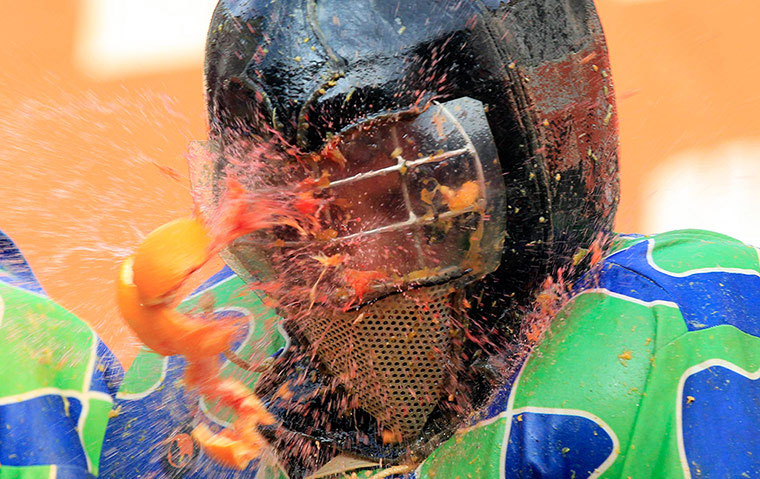 587 Battle of the Oranges in North Italy