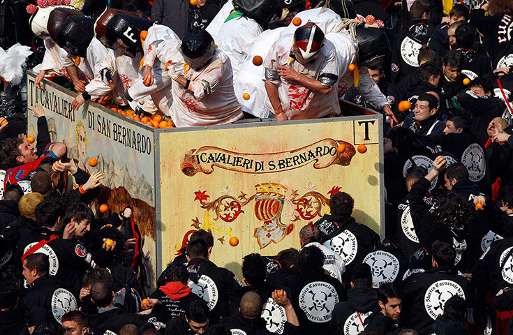 864 Battle of the Oranges in North Italy