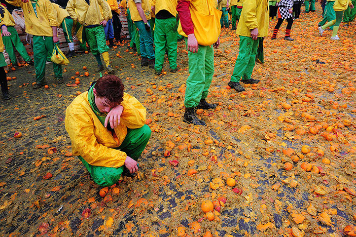 962 Battle of the Oranges in North Italy